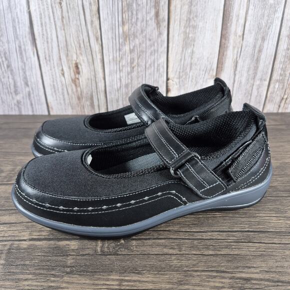 Orthofeet Shoes - Orthofeet 877 Chickasaw Mary Jane Adjustable Comfort Shoes Women's Sz 8 W Black